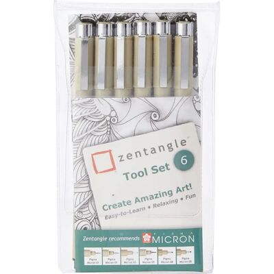 Sakura Zentangle Werkzeug-Set - Packung mit 6 Stück - Zeichenwerkzeug Sakura Zentangle Werkzeug-Set - Packung mit 6 Stück - Zeichenwerkzeug