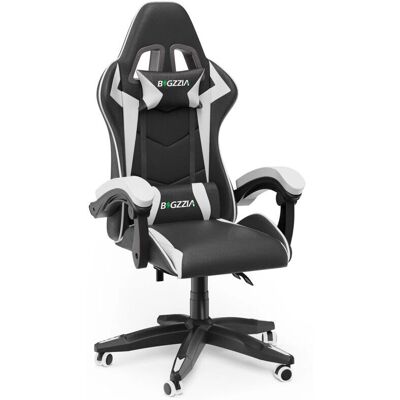 BIGZZIA - Sedia Gaming - Nero e Bianco - Ergonomic Swivel - Gaming Chair BIGZZIA - Sedia Gaming - Nero e Bianco - Ergonomic Swivel - Gaming Chair