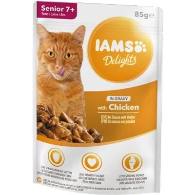 IAMS Delights 85 g - Cibo umido per gatti anziani IAMS Delights 85 g - Cibo umido per gatti anziani