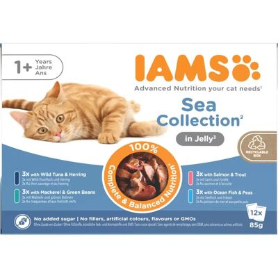 Cibo umido IAMS Delights Collezione Mare per gatti adulti - Pesce in gelatina Cibo umido IAMS Delights Collezione Mare per gatti adulti - Pesce in gelatina