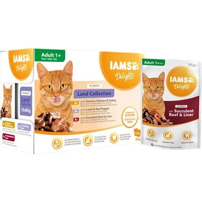 IAMS Land Collection i saus for katter - 12 x 85g IAMS Land Collection i saus for katter - 12 x 85g