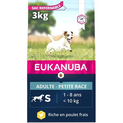 Eukanuba Adulte Petite Race Poulet Croquettes Chien - 3kg - Publicité Eukanuba Adulte Petite Race Poulet Croquettes Chien - 3kg - Publicité