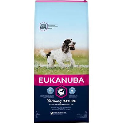 Eukanuba Mature Medium Breed Dog Food with Chicken - 12kg Eukanuba Mature Medium Breed Dog Food with Chicken - 12kg
