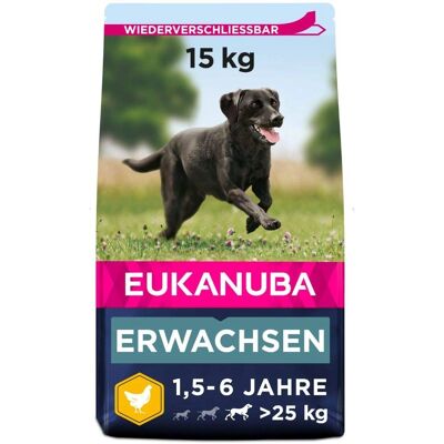 Eukanuba Adultes Actifs Grande Race Poulet - 15kg - Publicité Eukanuba Adultes Actifs Grande Race Poulet - 15kg - Publicité
