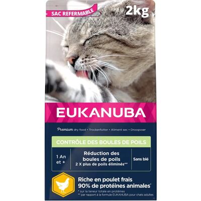 Eukanuba Control de Pelos Adultos - Comida para Gatos 2 Kg Eukanuba Control de Pelos Adultos - Comida para Gatos 2 Kg