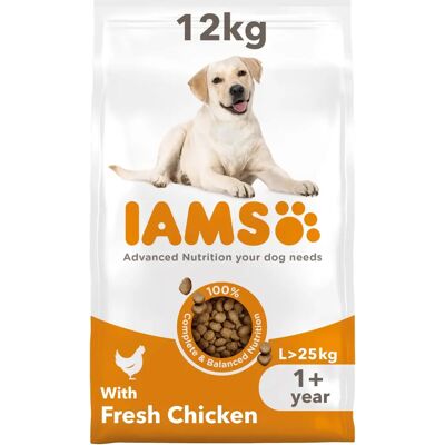 IAMS For Vitalitet Voksen Stor Hund - Kylling (2 x 12kg) IAMS For Vitalitet Voksen Stor Hund - Kylling (2 x 12kg)