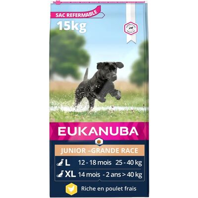 Eukanuba Développement Junior Grandes Races Poulet - 15kg - Publicité Eukanuba Développement Junior Grandes Races Poulet - 15kg - Publicité
