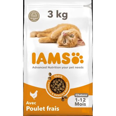 IAMS Kitten & Junior met verse kip - voor Vitaliteit Kitten & Junior met Kip Droog 3kg IAMS Kitten & Junior met verse kip - voor Vitaliteit Kitten & Junior met Kip Droog 3kg
