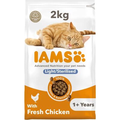 IAMS Vitality Light in Fat Sterilised Cat Food - 2kg IAMS Vitality Light in Fat Sterilised Cat Food - 2kg