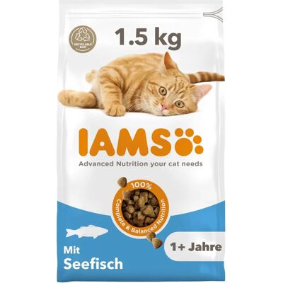 Iams Vitality Kattenvoer - Zeevis - Voor volwassen katten - 1,5 kg Iams Vitality Kattenvoer - Zeevis - Voor volwassen katten - 1,5 kg