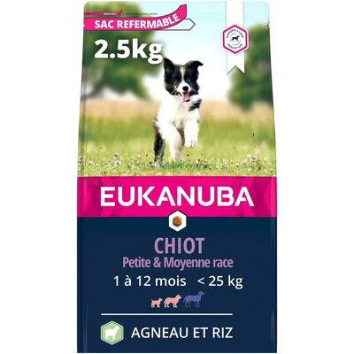 Eukanuba Puppy Small Medium Lamb & Rice - 2,5kg Eukanuba Puppy Small Medium Lamb & Rice - 2,5kg