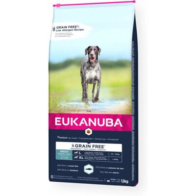 Eukanuba Senza Cereali Adulto L-XL Pesce Oceanico Secco - 12kg Eukanuba Senza Cereali Adulto L-XL Pesce Oceanico Secco - 12kg