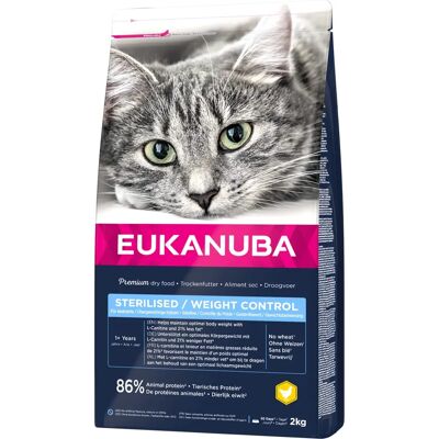 Eukanuba Sterilised/Weight Control Adult - Kattsfoder 2x2kg Eukanuba Sterilised/Weight Control Adult - Kattsfoder 2x2kg