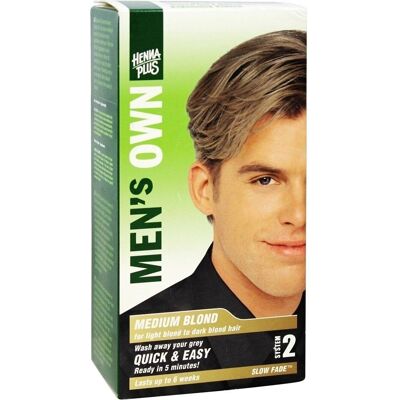 HennaPlus Men’s Own Blond Moyen - Coloration Capillaire - Publicité HennaPlus Men’s Own Blond Moyen - Coloration Capillaire - Publicité