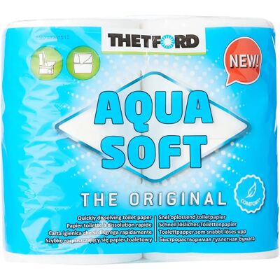 Thetford Aqua Soft Toiletrollen - 4 Rollen - Toilette Type Thetford Aqua Soft Toiletrollen - 4 Rollen - Toilette Type