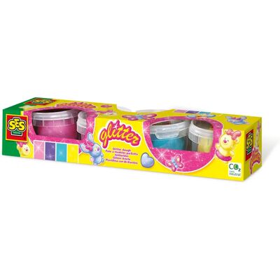 SES Creative 00466 Klei/Modelleercompound - Blauw, Roze, Paars, Geel SES Creative 00466 Klei/Modelleercompound - Blauw, Roze, Paars, Geel