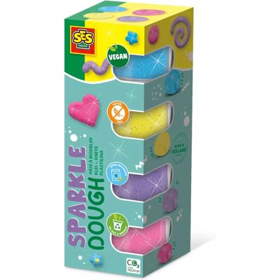 Arcilla de modelar SES Creative 00515 - 4 piezas - Azul, Rosa, Púrpura, Amarillo Arcilla de modelar SES Creative 00515 - 4 piezas - Azul, Rosa, Púrpura, Amarillo