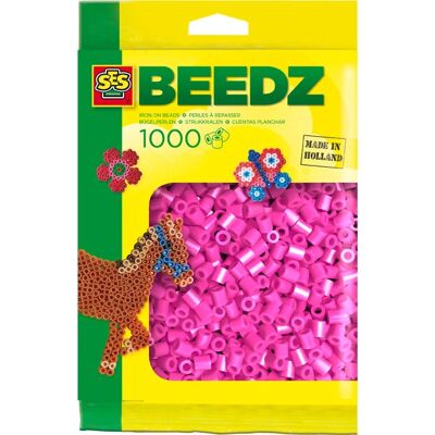 SES Creative Beedz Neon Pink Iron-on Beads - 1000 pcs SES Creative Beedz Neon Pink Iron-on Beads - 1000 pcs