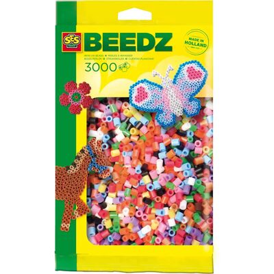 SES Beedz Kinder-Perlen Set - 3000 Bunte Aufbügelperlen SES Beedz Kinder-Perlen Set - 3000 Bunte Aufbügelperlen