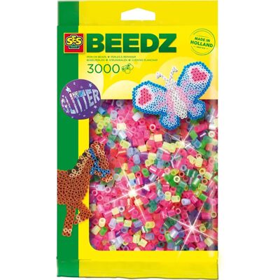 Ses Creative Beedz - Perline con Glitter - 3000 Pezzi - Alta Qualità - Per Bambini - Attività Creative Ses Creative Beedz - Perline con Glitter - 3000 Pezzi - Alta Qualità - Per Bambini - Attività Creative
