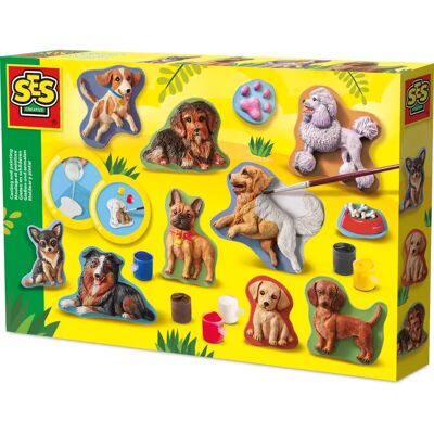 SES Creative 01294 Art & Craft Toy - Gieten en Schilderen - Honden - Creatieve Knutselset voor Kids 5+ SES Creative 01294 Art & Craft Toy - Gieten en Schilderen - Honden - Creatieve Knutselset voor Kids 5+