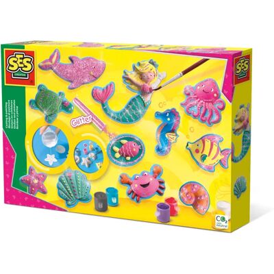 Ensemble de modelage et peinture SES Creative - Figures océaniques - Enfants - Publicité Ensemble de modelage et peinture SES Creative - Figures océaniques - Enfants - Publicité
