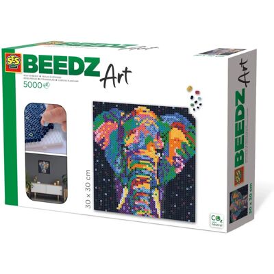 SES Creative Beedz Elefant - Kreativt Set - 5000 Perler - 30x30 cm - Rolig Aktivitet SES Creative Beedz Elefant - Kreativt Set - 5000 Perler - 30x30 cm - Rolig Aktivitet