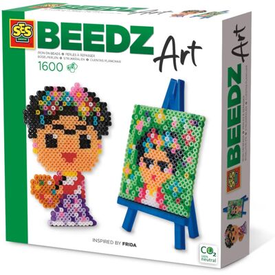 SES Creative Beedz Mini Artist Frida 1600 Kit d'Art Mosaïque avec Perles à Repasser - Unisexe - Publicité SES Creative Beedz Mini Artist Frida 1600 Kit d'Art Mosaïque avec Perles à Repasser - Unisexe - Publicité