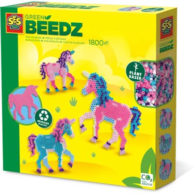 SES Creative Beedz Zielony Jednorożec 1800 Mozaik Art Zestaw - Dla Dzieci 5+ SES Creative Beedz Zielony Jednorożec 1800 Mozaik Art Zestaw - Dla Dzieci 5+