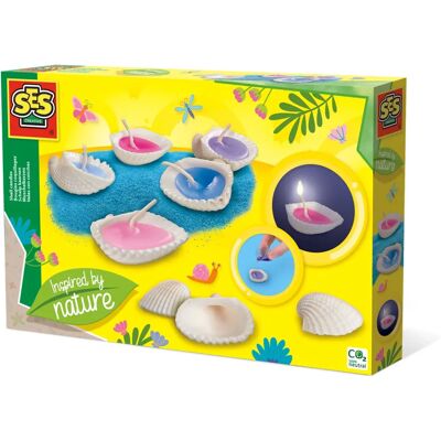 Kit de fabrication de bougies avec coquillages SES Creative - Enfants 6+ Kit de fabrication de bougies avec coquillages SES Creative - Enfants 6+