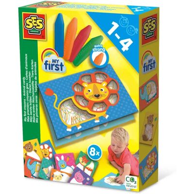SES Creative Min Första - Djurkort & Kritor - Konstleksak SES Creative Min Första - Djurkort & Kritor - Konstleksak