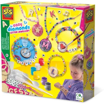 SES Creative Easy Diamonds Kirjaimet Korut - Lasten Korusetti SES Creative Easy Diamonds Kirjaimet Korut - Lasten Korusetti
