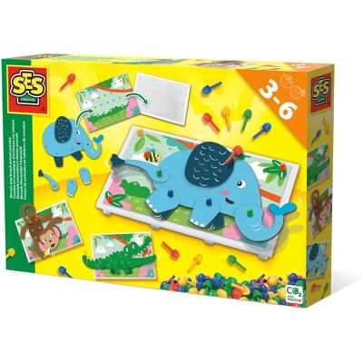 SES Creative 14890 Mosaiková sada - Zvířecí puzzle, Vícebarevná, 3-6 let SES Creative 14890 Mosaiková sada - Zvířecí puzzle, Vícebarevná, 3-6 let