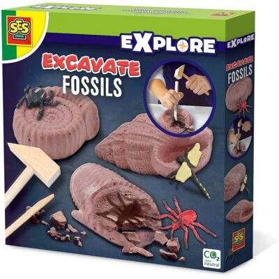 SES Creative Ausgrabungsset - Explore - 3 Fossilien - Spielzeug SES Creative Ausgrabungsset - Explore - 3 Fossilien - Spielzeug