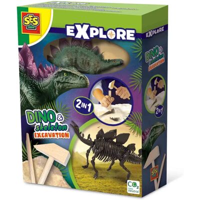SES Creative Excavation de Dinosaure Stegosaurus 2 en 1 - Ensemble de Jeu - Publicité SES Creative Excavation de Dinosaure Stegosaurus 2 en 1 - Ensemble de Jeu - Publicité