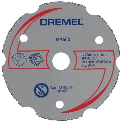 Disco de corte de carburo multiuso Dremel DSM500 - 77mm Disco de corte de carburo multiuso Dremel DSM500 - 77mm