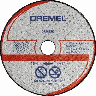Dremel DSM520 20mm Rät Vinkelskiva - Murbruk Dremel DSM520 20mm Rät Vinkelskiva - Murbruk
