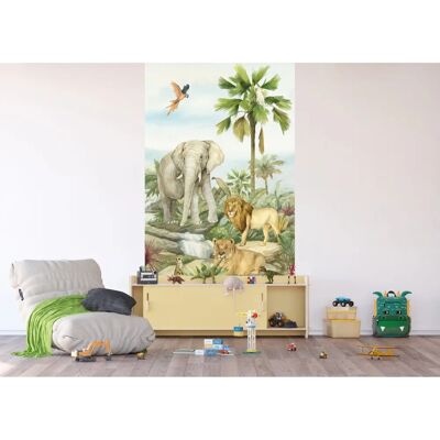 Sanders & Sanders Grüner Dschungel Tier-Wandbild - 2.7x1.5m - Kinderzimmer Dekor Sanders & Sanders Grüner Dschungel Tier-Wandbild - 2.7x1.5m - Kinderzimmer Dekor