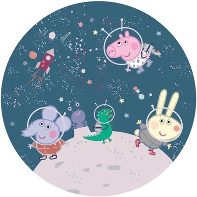 Sanders & Sanders Peppa Pig Rund Wandbild - 70cm Sanders & Sanders Peppa Pig Rund Wandbild - 70cm