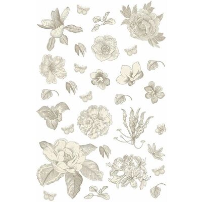 Sanders & Sanders Graues Blumen-Wandbild - Wandbild Sanders & Sanders Graues Blumen-Wandbild - Wandbild