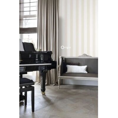 Origin Wallcoverings Weiße Streifentapete - 53cm x 10.05m Origin Wallcoverings Weiße Streifentapete - 53cm x 10.05m