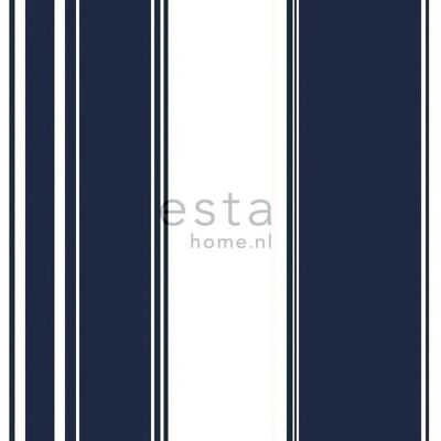 Estahome Nautischer Streifen Tapete - 53cm x 10,05m Estahome Nautischer Streifen Tapete - 53cm x 10,05m