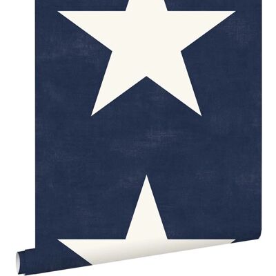 ESTAhome Blau Marine Stern Muster Tapete - 53cm x 10,05m ESTAhome Blau Marine Stern Muster Tapete - 53cm x 10,05m