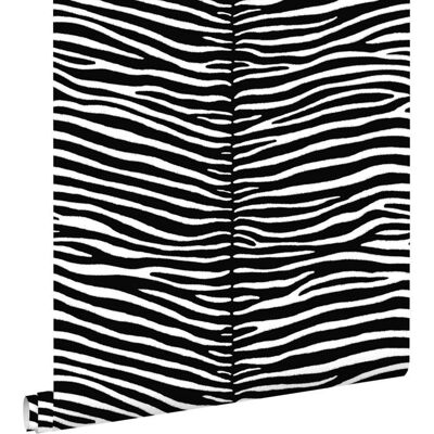 Estahome Zebra Schwarz Weiß Tapete - 53cm x 10,05m - Exotische Dekoration Estahome Zebra Schwarz Weiß Tapete - 53cm x 10,05m - Exotische Dekoration