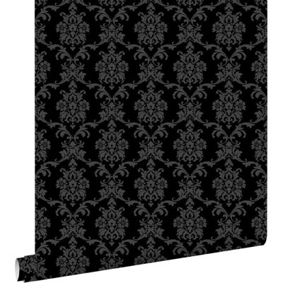 ESTAhome Schwarzes Barocktapete - 53cm x 10,05m ESTAhome Schwarzes Barocktapete - 53cm x 10,05m