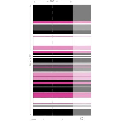 ESTAhome Rosa Streifen Wandbild - Wandtyp ESTAhome Rosa Streifen Wandbild - Wandtyp