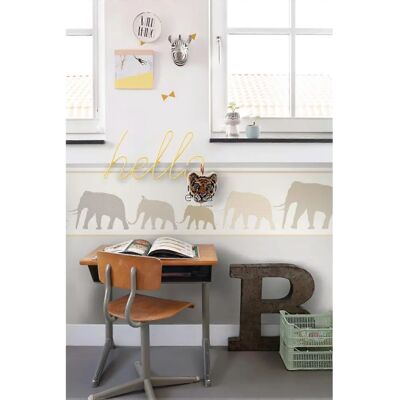 ESTAhome Elefanten Beige Vlies-Wandborder - 50x400 cm ESTAhome Elefanten Beige Vlies-Wandborder - 50x400 cm