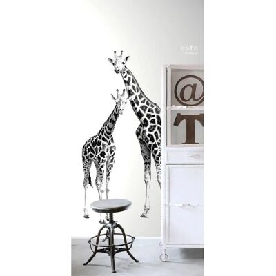 Murale Murale di Giraffe Bianco e Nero ESTAhome - 139,5x279cm - Decorazione per Bambini Murale Murale di Giraffe Bianco e Nero ESTAhome - 139,5x279cm - Decorazione per Bambini