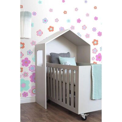 Murale floreale vintage ESTAhome - Decorazione stanza bambini Murale floreale vintage ESTAhome - Decorazione stanza bambini