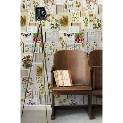 Carta da parati murale botanica ESTAhome - 100 x 279 cm - Colori naturali Carta da parati murale botanica ESTAhome - 100 x 279 cm - Colori naturali